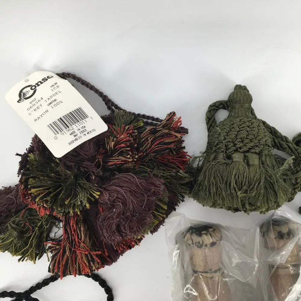 Vtg Conso Drapery Tassel Tiebacks Lot Mixed Curtain Cord Holdbacks Passementerie